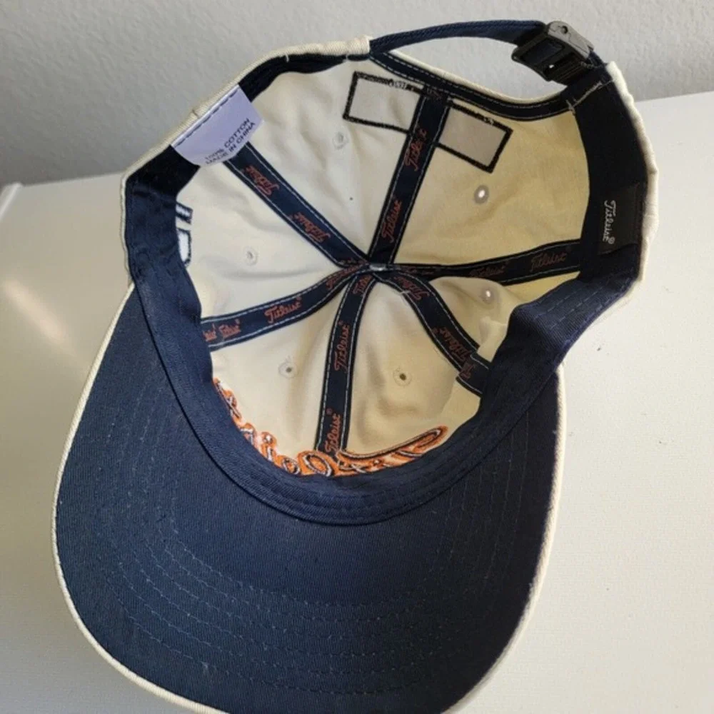 Titleist FootJoy FJ‎ Golf Hat Cap Logo Tan Blue Orange Adjustable Tigers
